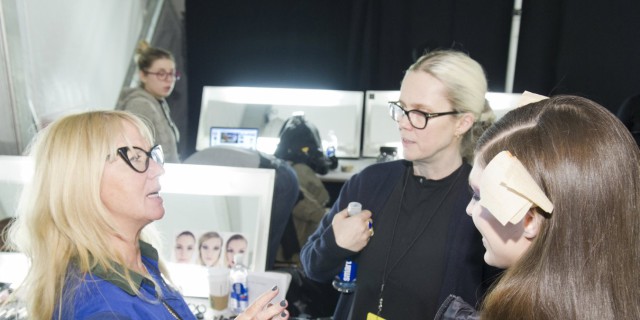 Monique Lhuillier Fall/Winter 2015-16 Backstage