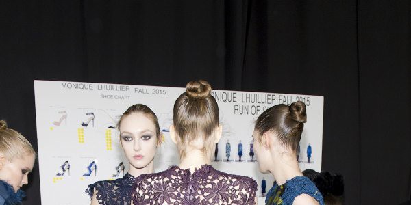 Monique Lhuillier Fall/Winter 2015-16 Backstage