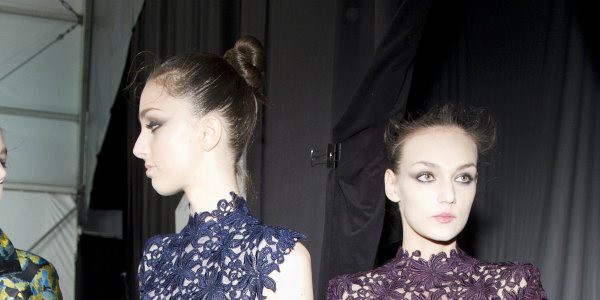 Monique Lhuillier Fall/Winter 2015-16 Backstage