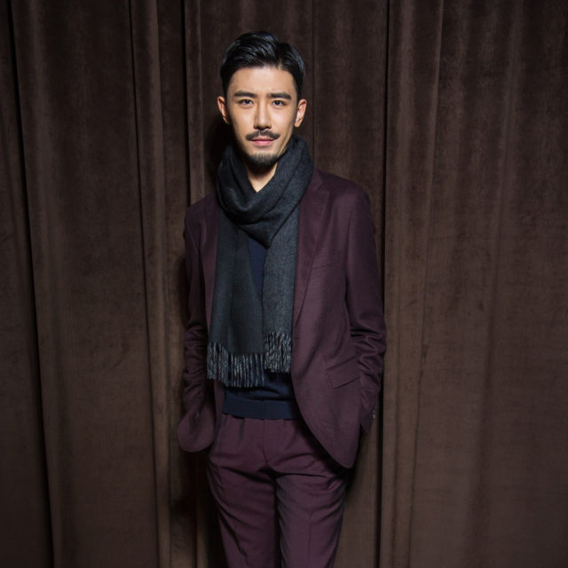 Nik Wang in HUGO BOSS at the BOSS Menswear Fall/Winter 2017 collection presentation