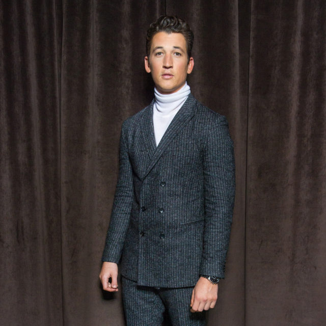 Miles Teller in HUGO BOSS at the BOSS Menswear Fall/Winter 2017 collection presentation